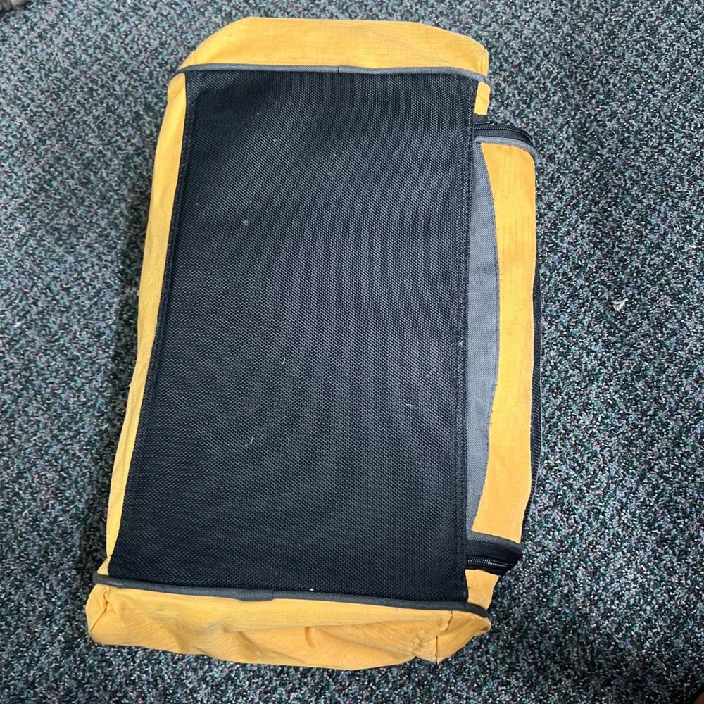 Eddie Bauer Yellow Ripstop Duffel Bag Travel Gym Weekend Carry On shoulder strap